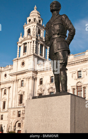 Statue des Feldmarschalls Jan Christian Smuts (1870-1950), Parliament Square, Westminster, London, Vereinigtes Königreich Stockfoto