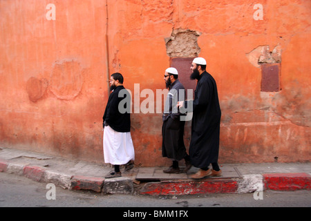 Nord-Afrika, Afrika, Marokko, Marrakesch. Friedliches Zusammenleben von Juden und Arabern in der Mellah von Marrakesch, Marokko. Stockfoto