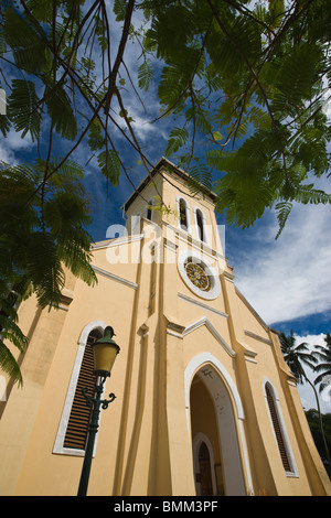 Seychellen, La Digue Island, La Passe, Eglise de Notre Dame de L'Assomption Stockfoto