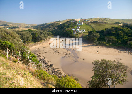 Coffee Bay, Transkye, Wild Coast, Südafrika. Die Mündung des Coffee Bay. Stockfoto