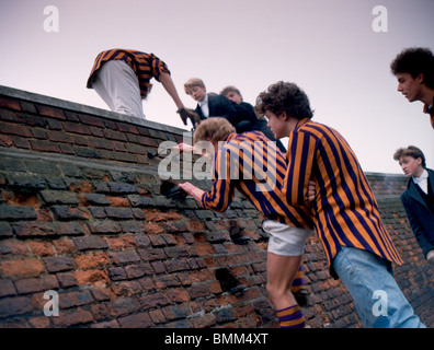 Eton College Wand Spiel 1980. Stockfoto