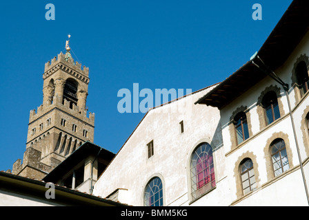 Der Turm von Arnolfo, Palazzo Vecchio, Florenz (Firenze), UNESCO World Heritage Site, Toskana, Italien, Europa Stockfoto