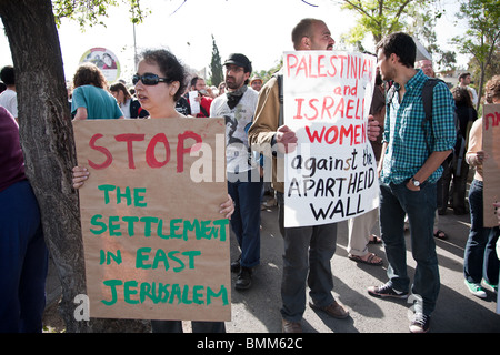 Wöchentliche Demonstration in Ost-Sheikh Jerusalem Jarrah Stockfoto