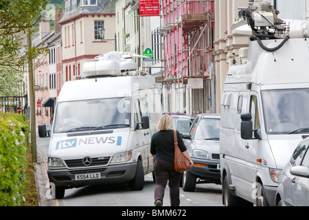 Szene der Massenerschießungen von Derrick Bird in Whitehaven Cumbria UK Stockfoto