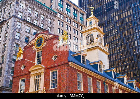 Das Old State House auf der Freedom Trail, Boston, Massachusetts Stockfoto