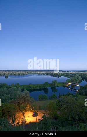 Ansicht von überfluteten Poldern im unteren Oder Valley National Park, Hochwasser im Jahr 2010, Stuetzkow, Brandenburg, Deutschland, Europa Stockfoto