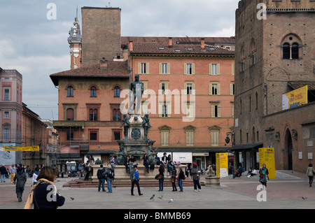 Fontana di Nettuno, Plaza von Neptun, Bologna, Italien Stockfoto
