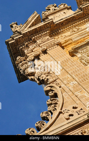 Gallipoli. Italien. Detail des barocken Doms. Stockfoto