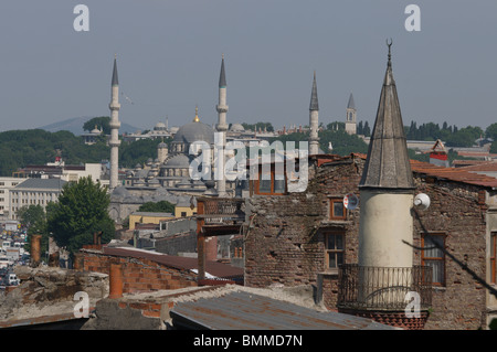 Neue Moschee und Topkapi-Palast von Süleymaniye in Istanbul, Türkei Stockfoto