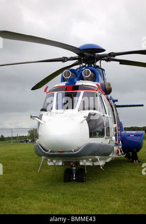 Hubschrauber EC 225, Super Puma Mk II, Bristow Flugzeuge, Aberdeenshire, Schottland, Vereinigtes Königreich Stockfoto