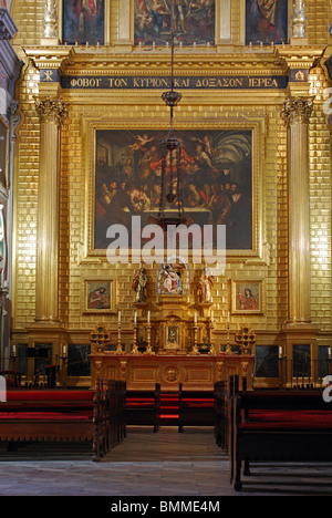 Altar in der Kapelle, Hospital de gekommen Sacerdotes, Sevilla, Provinz Sevilla, Andalusien, Spanien, Westeuropa. Stockfoto