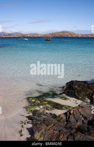 Westküste Strand in der Nähe von Borve westlichen Inseln Insel Harris klare Meer Schottland uk gb Stockfoto