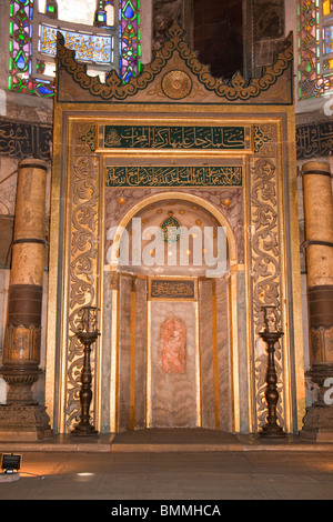 Der Mihrab innen Hagia-Sophia-Moschee, Istanbul, Türkei Stockfoto