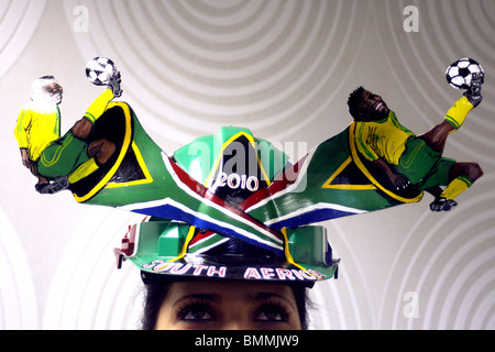 Fußball-Fan tragen Makaraba, Johannesburg, Provinz Gauteng, Südafrika Stockfoto