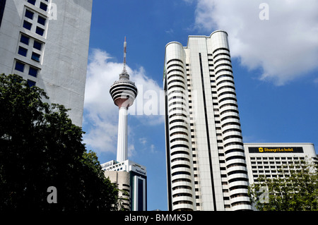 Gebäude, Menara Tower, Shangri-La Hotel, Kuala Lumpur, Malaysia Stockfoto