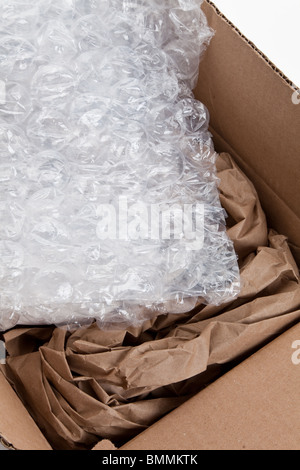 Verpackungsmaterial in der Nähe erschossen Stockfoto