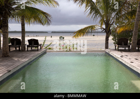 Swimming Pool Strand, Ibo Insel Quirimbas Inseln, Mosambik Stockfoto