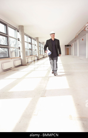 Architekt Überprüfung Baustelle Stockfoto