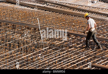 Groß angelegte Baustelle am Bahnhof Salzburg. Österreich Stockfoto