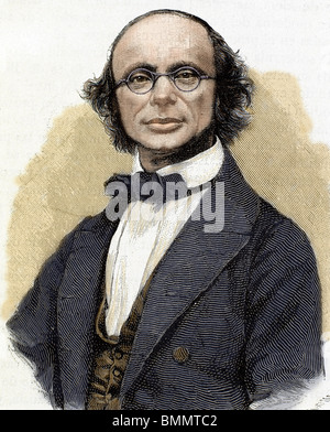 Weber, Wilhelm Eduard (Wittenberg, 1804, Göttingen, 1891). Deutscher Physiker. 19. Jahrhundert-Gravur. Stockfoto