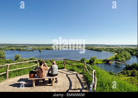 Ansicht von überfluteten Poldern im unteren Oder Valley National Park, Hochwasser im Jahr 2010, Stuetzkow, Brandenburg, Deutschland, Europa Stockfoto