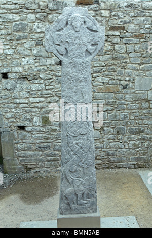 Doorty Kreuz, Kilfenora, Burren, Co. Clare, Irland Stockfoto