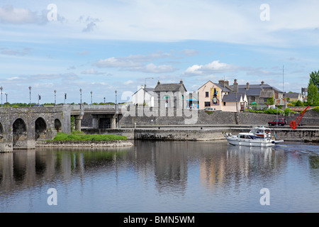 Shannonbridge, River Shannon, Co. Offaly, Irland Stockfoto