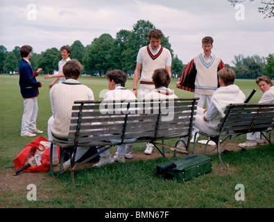 Eton College Cricketers von 1980. Stockfoto