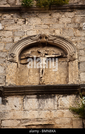 Kotor Montenegro Fassade Detail Christi Auferstehung Catholic Relief Stockfoto