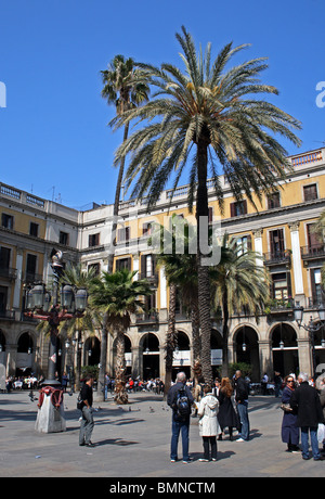 Placa Reial, in Barcelona, Spanien. Stockfoto