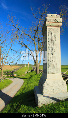 Hohlweg, blutige Spur, Antietam National Battlefield, Sharpsburg, Maryland, USA Stockfoto