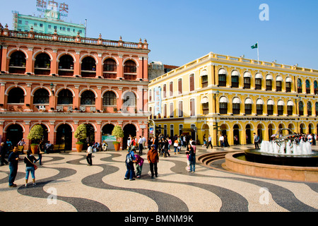 Asien, China, Macau, Senatsplatz, Largo De Senado Stockfoto