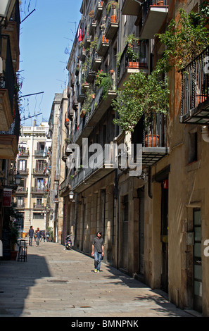 Das Barri Gothic oder gotische Viertel in Barcelona, Spanien. Stockfoto