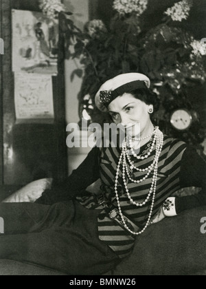 COCO CHANEL - französischer Modeschöpfer (1883-1971) hier im Jahr 1938 Stockfoto