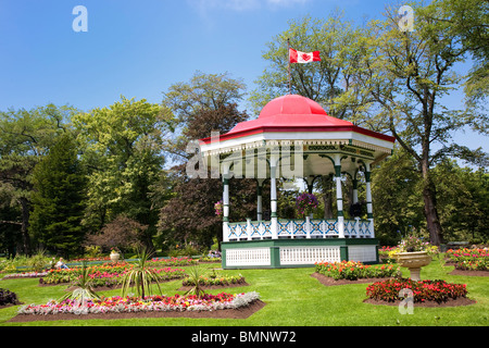 Der Musikpavillon oder Pavillon in Halifax Public Gardens in Halifax, Nova Scotia. Stockfoto