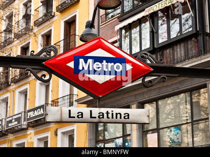 Metrostation La Latina, Madrid, Spanien Stockfoto