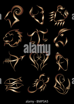 Tierkreiszeichen Sternzeichen Stockfoto