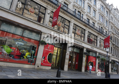 Weltruf Hamleys Toy Shop in der Regent Street, London. Stockfoto