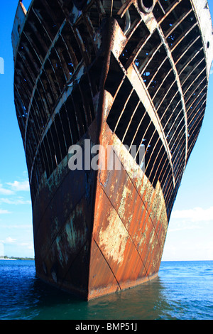 Schiffswrack in der Nähe von Dixon Bucht; Roatan Insel;  Land Honduras Stockfoto