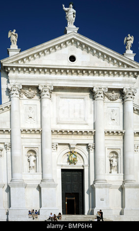 Fassade der Basilika di San Giorgio Maggiore, Venedig, Italien Stockfoto