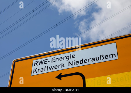 RWE Braunkohle befeuerten Kraftwerk Niederaußem, Bergheim, Rheinland, Nordrhein-Westfalen, Deutschland, Europa Stockfoto