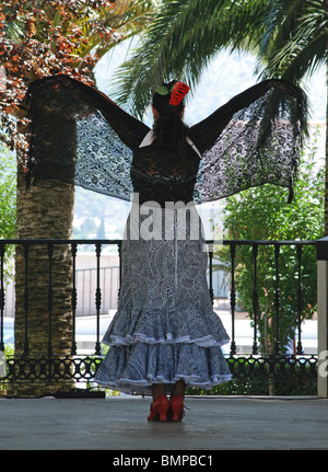 Flamenco Tänzerin, Mijas Costa del Sol, Provinz Malaga, Andalusien, Spanien, Westeuropa. Stockfoto