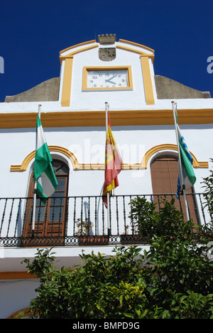 Rathaus (Casa Consistorial - Ayuntamiento), Conil de la Frontera, Costa De La Luz, Provinz Cadiz, Andalusien, Spanien, Europa. Stockfoto