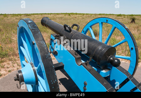 Texas, Brownsville, Palo Alto Battlefield National Historic Park Ort der 1846 Schlacht von USA - Mexiko-Krieg, Kanone mexikanischen Seite Stockfoto