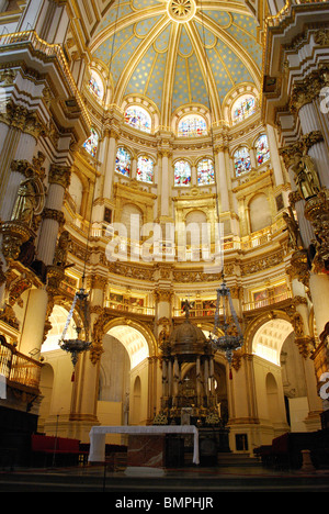 Capilla Mayor, Kathedrale Santa Maria De La Encarnación, Granada, Provinz Granada, Andalusien, Südspanien, Westeuropa. Stockfoto