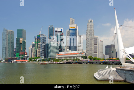 Fullerton Hotel und Central Business District Stockfoto