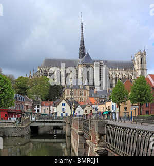 Kathedrale unserer lieben Frau von Amiens, UNESCO-Weltkulturerbe, Amiens, Somme-Abteilung, Picardie, Frankreich Stockfoto