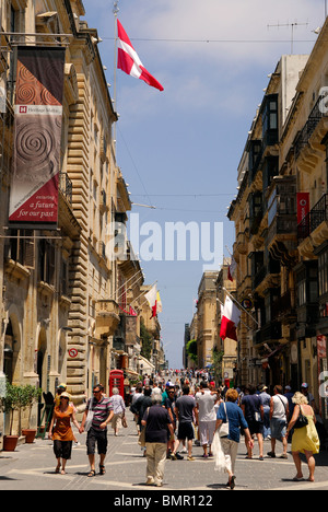 Republic Street, Valletta, Malta. Stockfoto