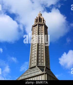 St. Josephs Kirche (von Auguste Perret, 1950er Jahre), Le Havre, Seine-Maritime Abteilung, Haute-Normandie, Frankreich Stockfoto