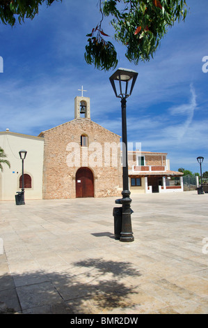 Placa de s "Esglesia, Sant Ferran de ses Roques, Formentera, Balearen, Spanien Stockfoto